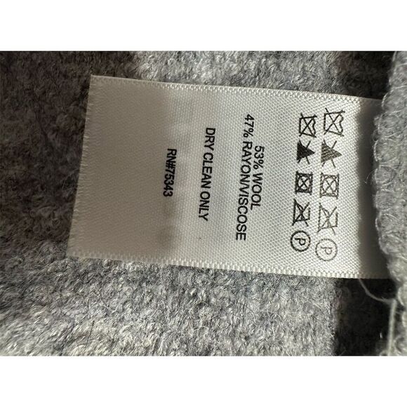 Tahari Wool Blend Open Front Womens Vest Cardigsn 2X Gray Sleeveless Long - Picture 6 of 6